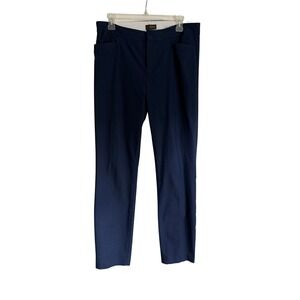Crosby Madison Navy Blue Textured Slim Ankle Pants Size 10 Style 1620SS Womens
